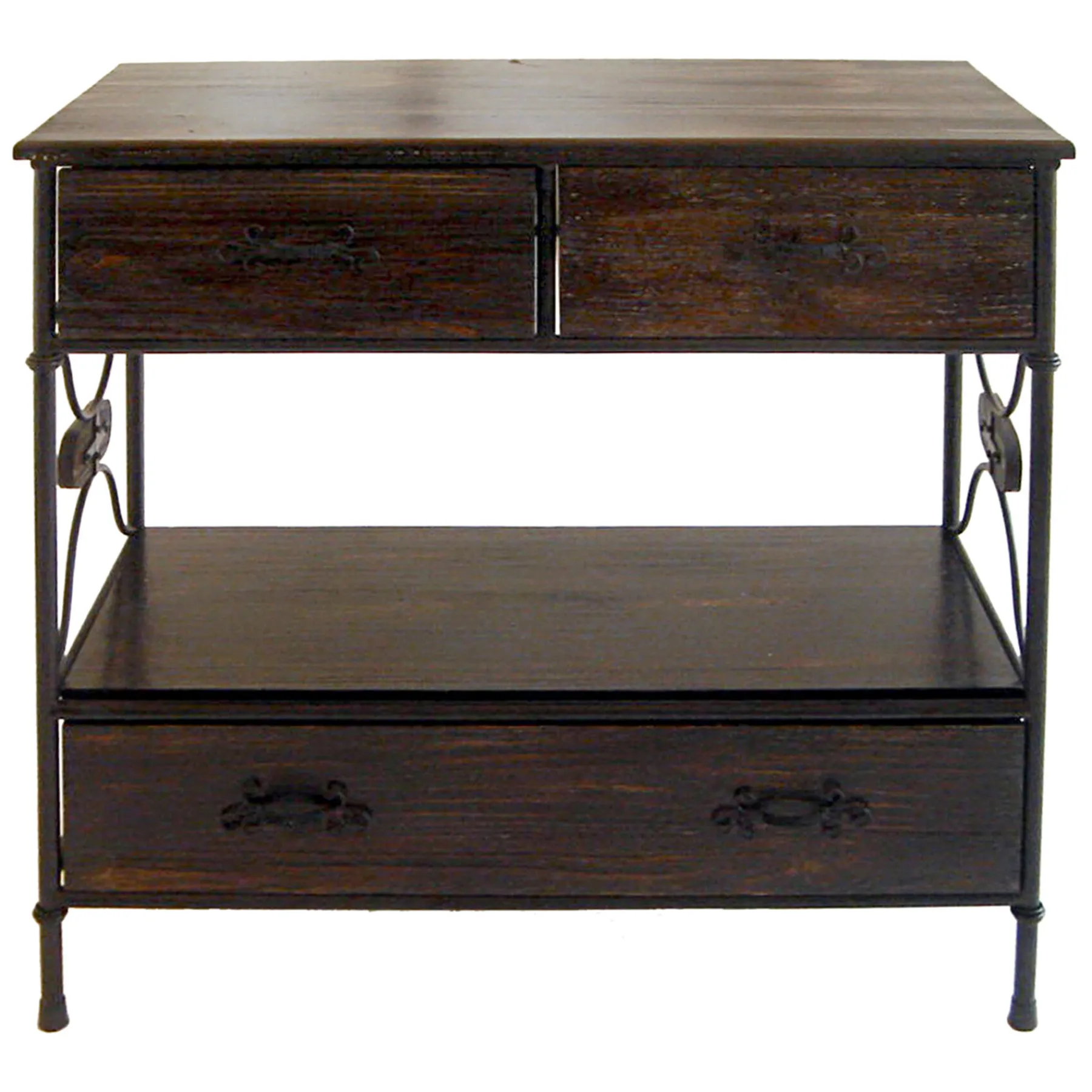 * 3 Drawer Wood Side Table Bargain Sale< Accent Tables