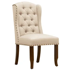 * Aahmad Winged Dining Chair, Natural Online Discount< Dining Chairs & Benches