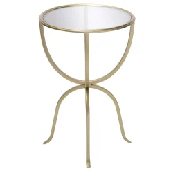 * Astoria Round Accent Table, Gold Promotion< Accent Tables