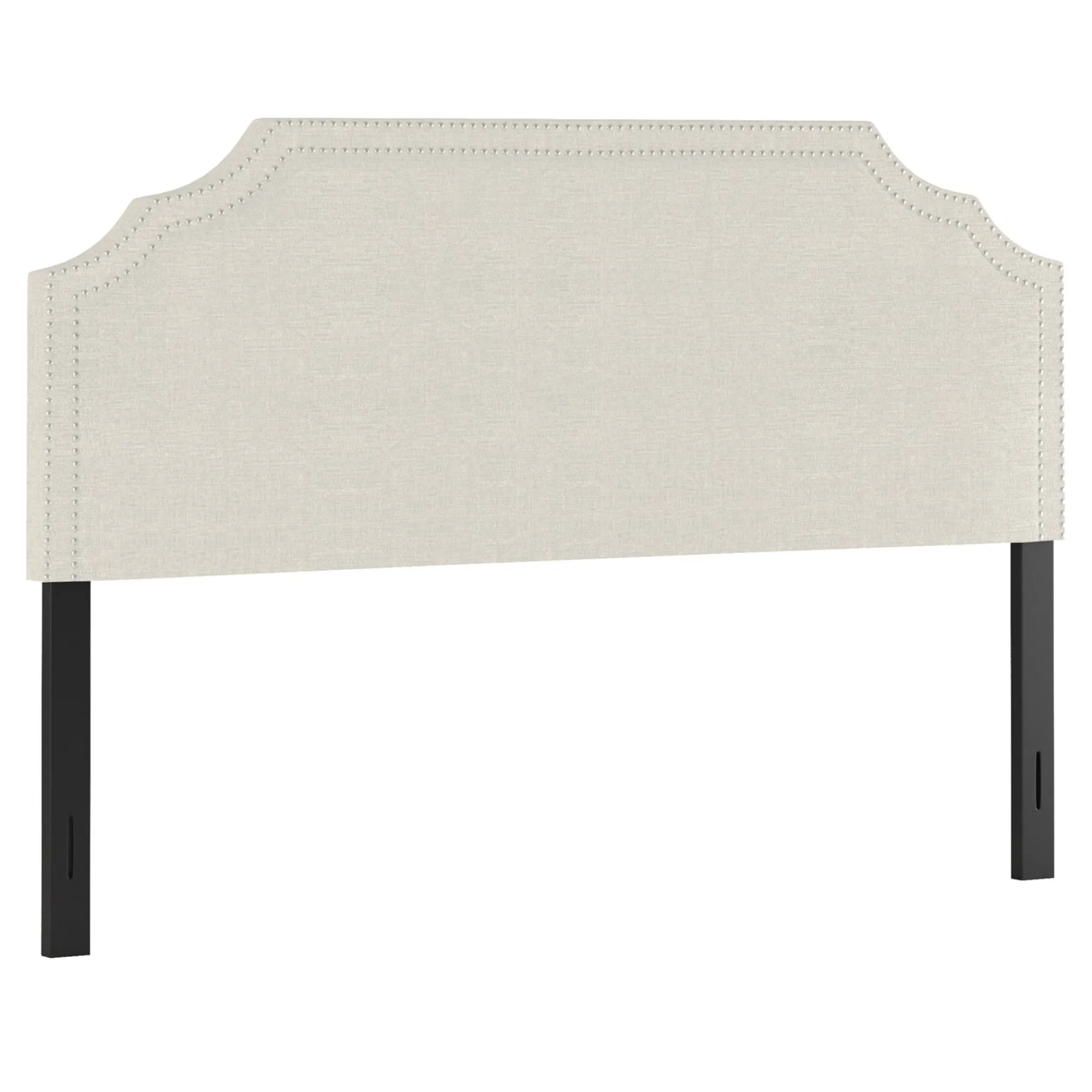 * Belize Cream Nail Head Trim King Headboard Gift Selection< Bedroom