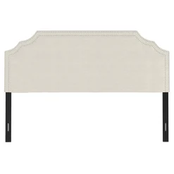 * Belize Cream Nail Head Trim King Headboard Gift Selection< Bedroom