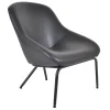 * Black Faux L Armless Chair Kd Less Expensive< Accent Chairs