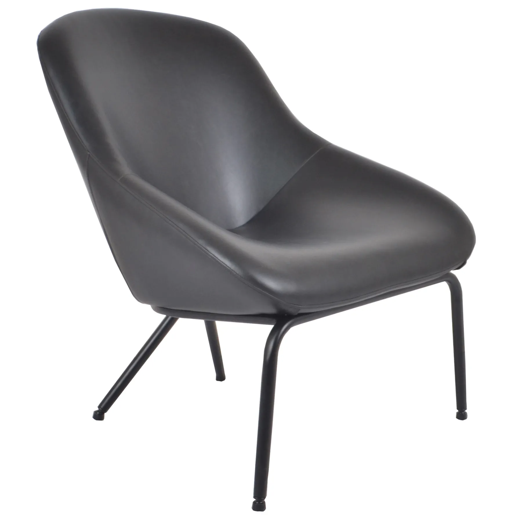 * Black Faux L Armless Chair Kd Less Expensive< Accent Chairs