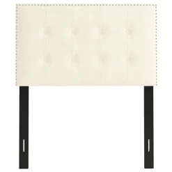 * Brian Oyster Tufted Headboard, Twin Discount Online< Bedroom