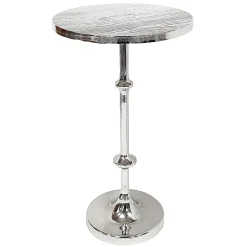 * Calvin Silver Metal Accent Table, 22 Online Discount< Accent Tables