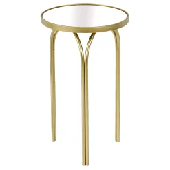 * Colton Mirrored-Top Accent Table, Gold Promotion< Accent Tables
