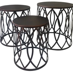 * Copper Round Metal Side Table, Large Promotion< Accent Tables