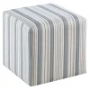 * Cottage Striped Ottoman Fashion< Ottomans & Poufs