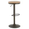 * Dakota Adjustable Modern Industrial Antique Brown Barstool, 29 Fashion< Barstools