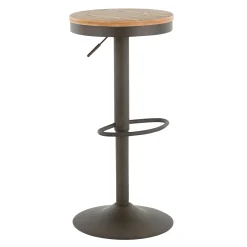 * Dakota Adjustable Modern Industrial Antique Brown Barstool, 29 Fashion< Barstools