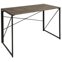 * Dakota Black & Brown Industrial Modern Office Desk Bargain Sale< Office