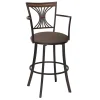 * Devon Oversized Brown Barstool With Arms, 30 Discount Online< Barstools
