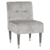 * Dove Accent Chair With Silver Capped Wood Legs Promotion< Accent Chairs