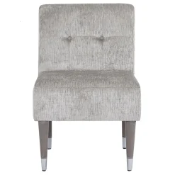 * Dove Accent Chair With Silver Capped Wood Legs Promotion< Accent Chairs