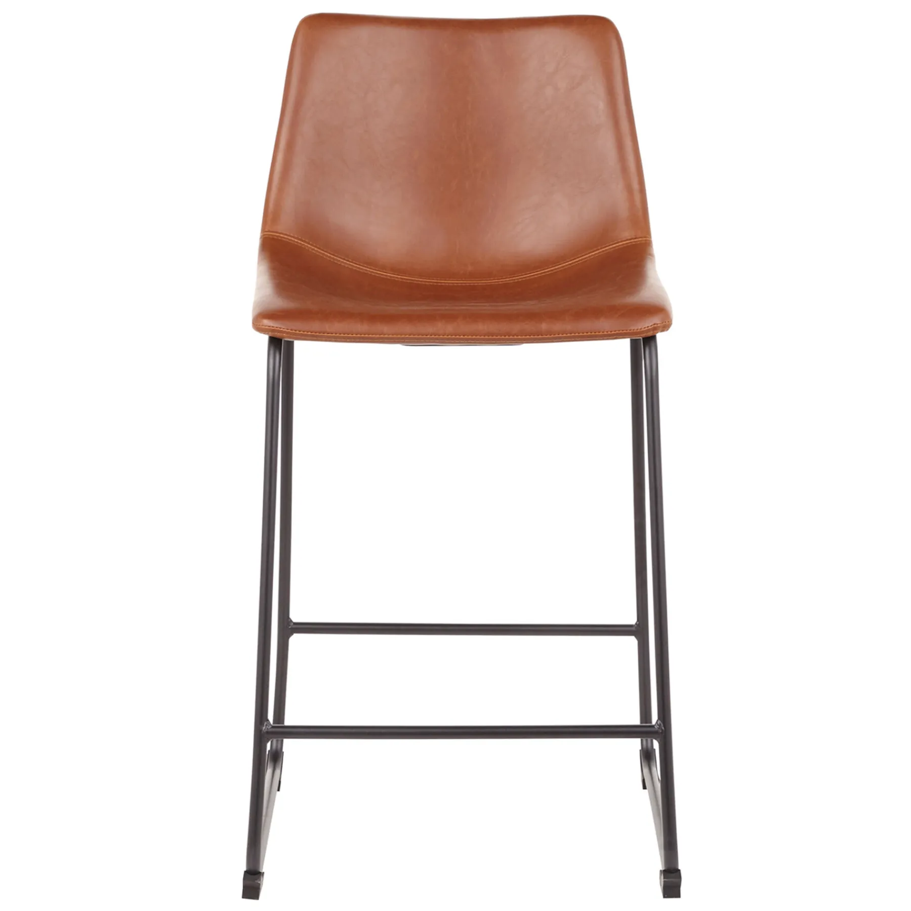 * Drake Cognac Modern Industrial Faux Leather Barstool, 30 Less Expensive< Barstools