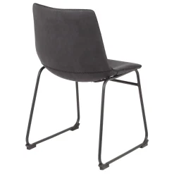 * Drake Modern Industrial Dining Chair, Grey Discount Online< Dining Chairs & Benches