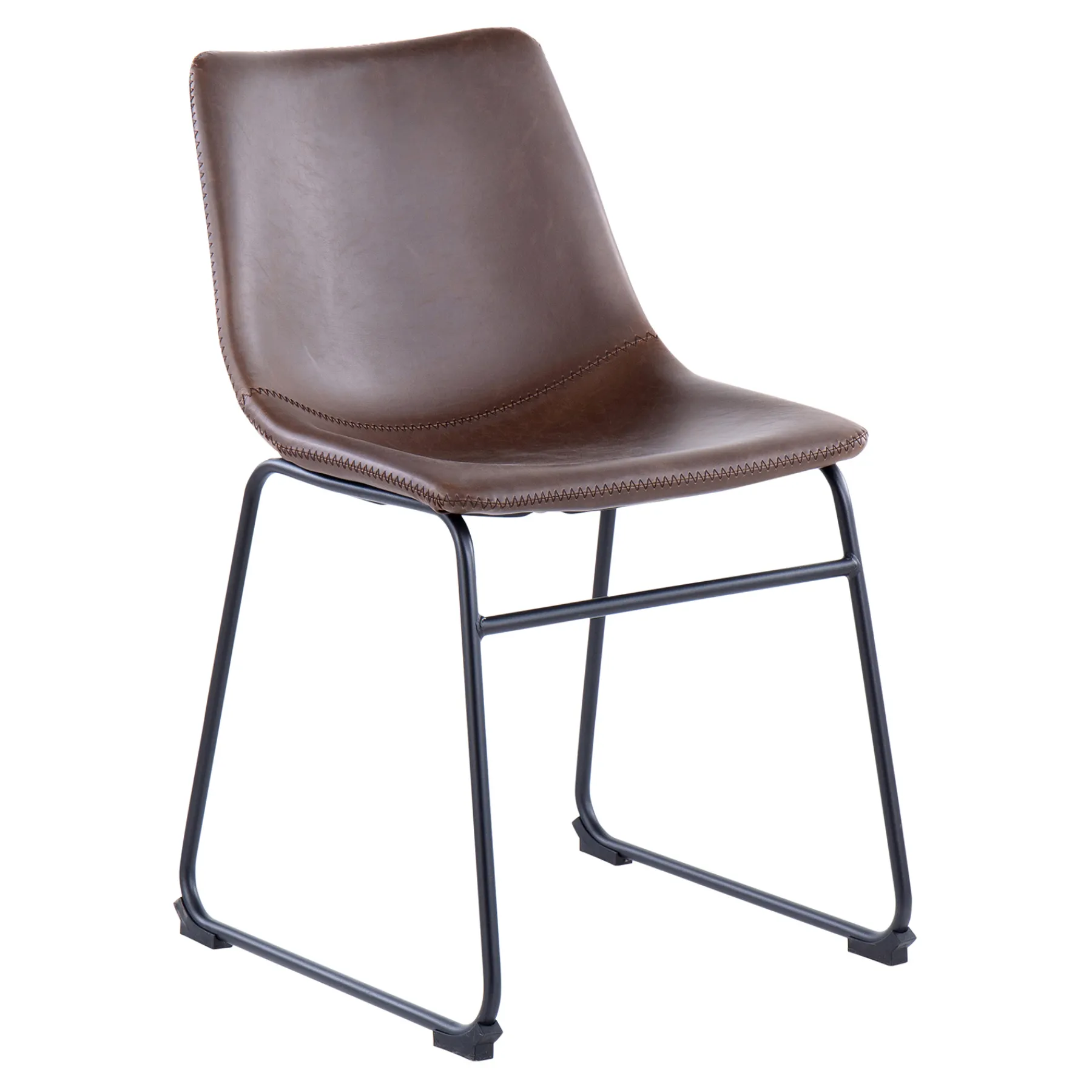 * Drake Modern Industrial Dining Chair, Espresso Discount< Dining Chairs & Benches