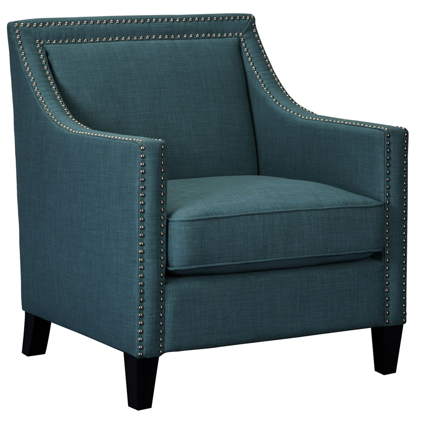 * Erica Teal Accent Chair With Nailhead Trim Low Price< Accent Chairs