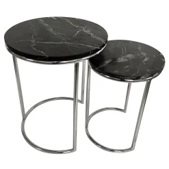 * Essex Black Marble Nesting Tables Online Discount< Accent Tables