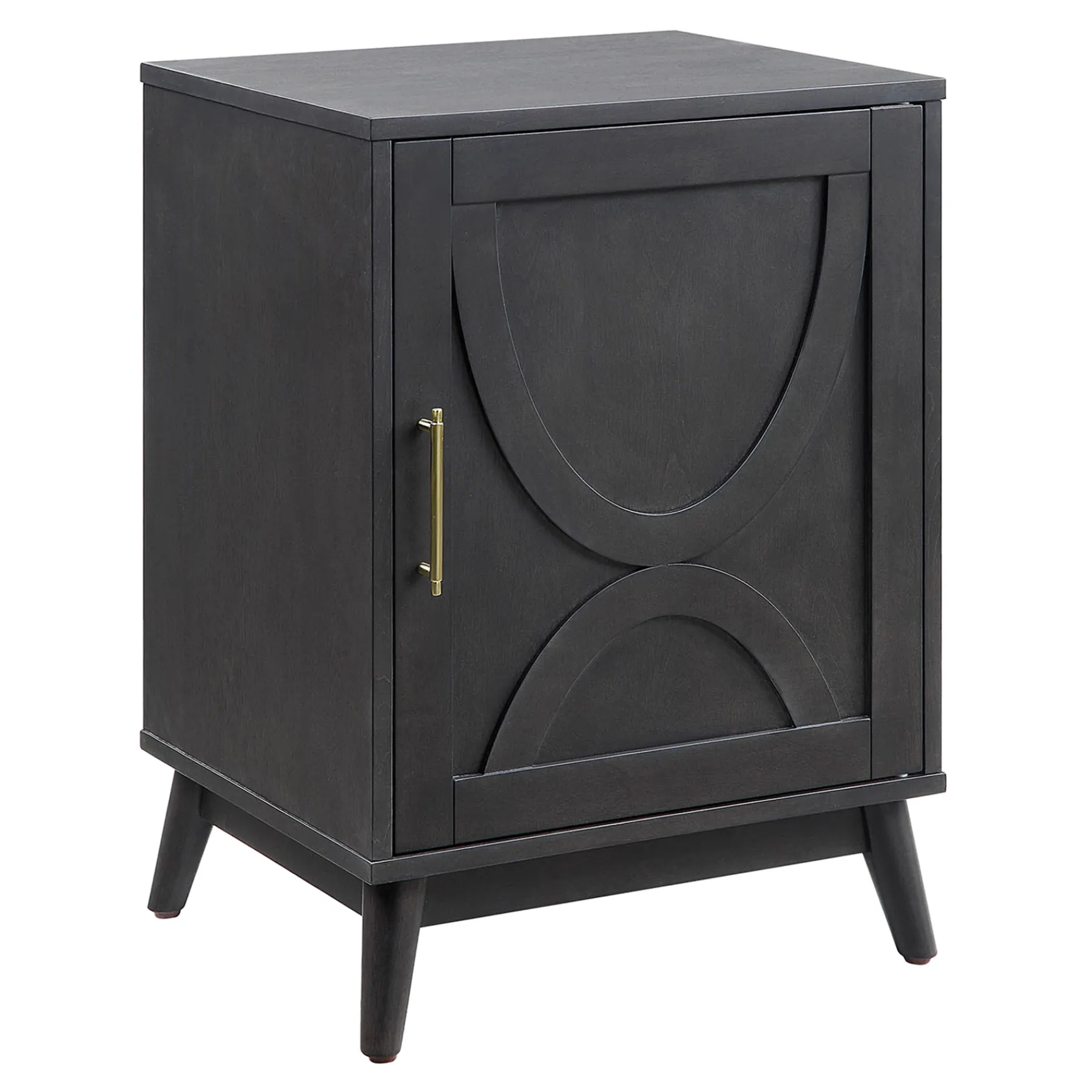 * Ezra Dark Brown Cabinet With Gold Handle Promotion< Cabinets & Chests