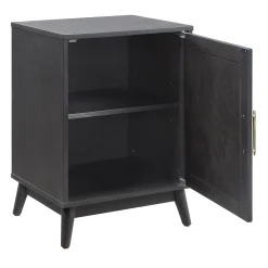 * Ezra Dark Brown Cabinet With Gold Handle Promotion< Cabinets & Chests
