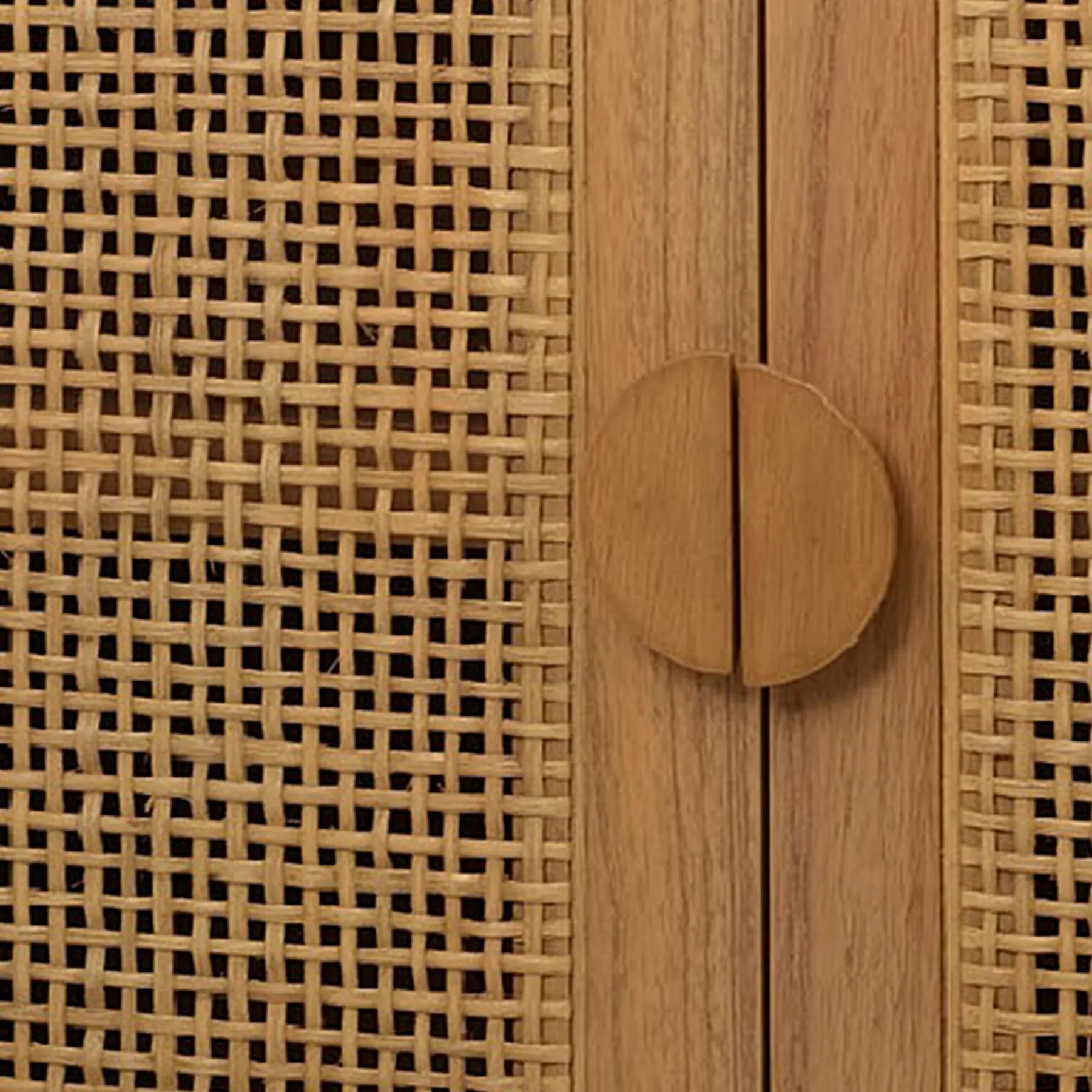 * Found & Fable Lena Rattan Cabinet Opening Sales< Cabinets & Chests
