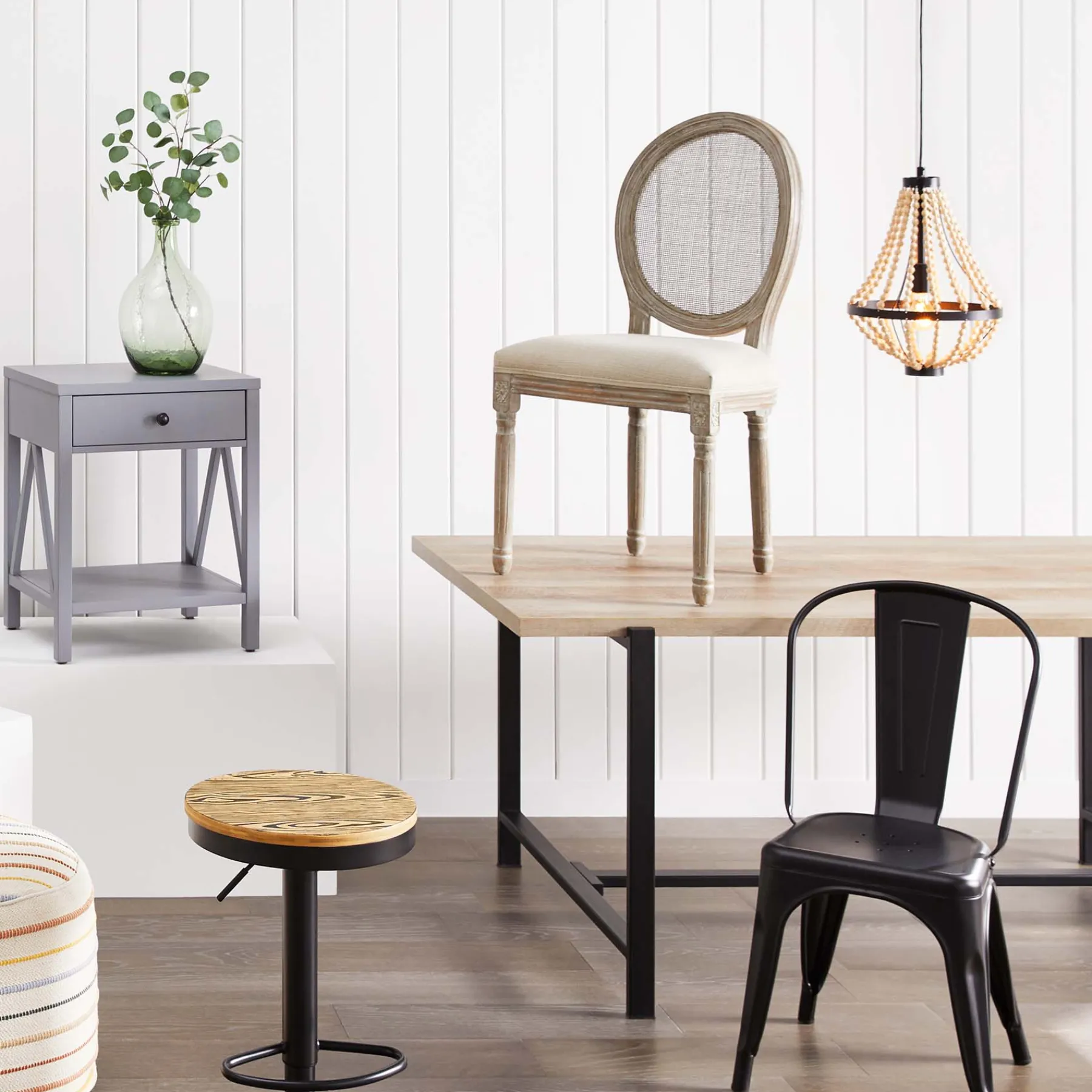 * Found & Fable Loggy Wood & Metal Dining Table, 71 Good Quality< Dining Tables & Sets