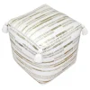 * Gold Foil Print Tassel Pouf Discount< Ottomans & Poufs