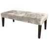 * Grace Mitchell Courtney Tufted Bench, Grey Clearance< Stools & Benches