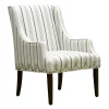 * Grace Mitchell Olivia Striped Scalloped Arm Chair Discount< Accent Chairs