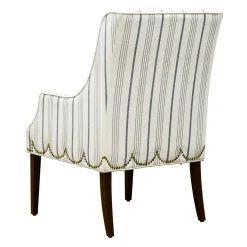 * Grace Mitchell Olivia Striped Scalloped Arm Chair Discount< Accent Chairs