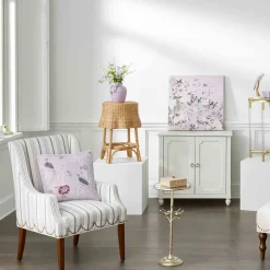 * Grace Mitchell Olivia Striped Scalloped Arm Chair Discount< Accent Chairs