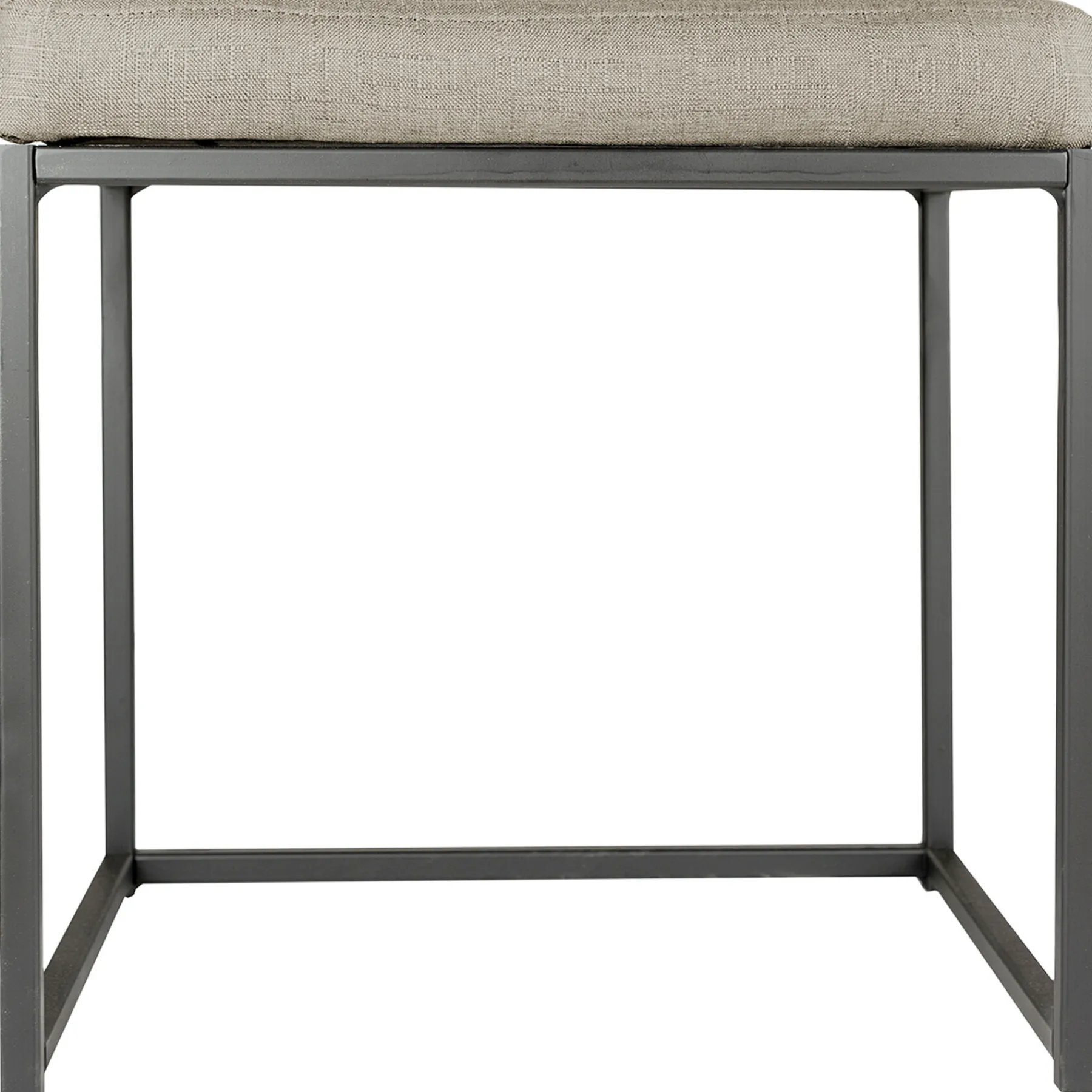 * Grey Rectangle Vanity Stool Premium< Stools & Benches