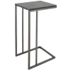 * Grey Wooden Top C-Table With Gunmetal Base Clearance< Accent Tables