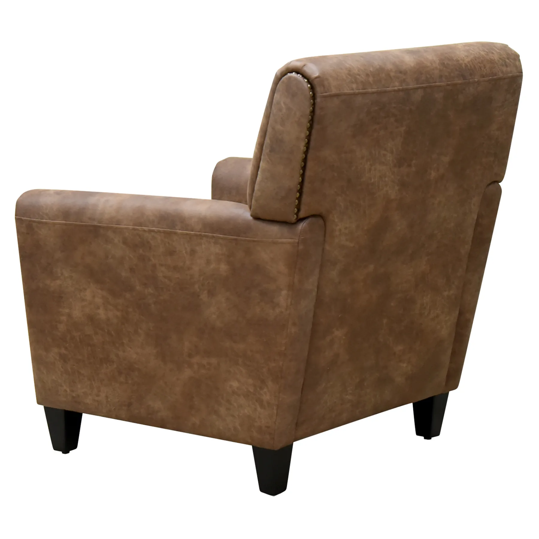 * Honeybloom Dylan Brown Faux Leather Arm Chair Flash Sale< Accent Chairs