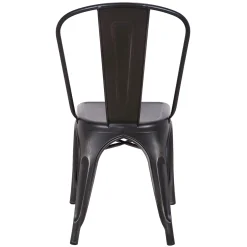 * Honeybloom Idris Black Metal Dining Chair Good Quality< Dining Chairs & Benches