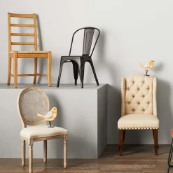 * Honeybloom Idris Black Metal Dining Chair Good Quality< Dining Chairs & Benches