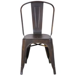 * Honeybloom Idris Bronze Metal Dining Chair Discount< Dining Chairs & Benches