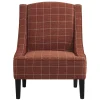 * Honeybloom Kayson Paprika Plaid Accent Chair Low Price< Accent Chairs