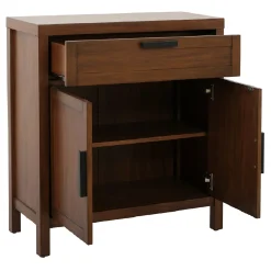 * Honeybloom Samuel 1-Drawer 2-Door Wooden Cabinet Opening Sales< Cabinets & Chests