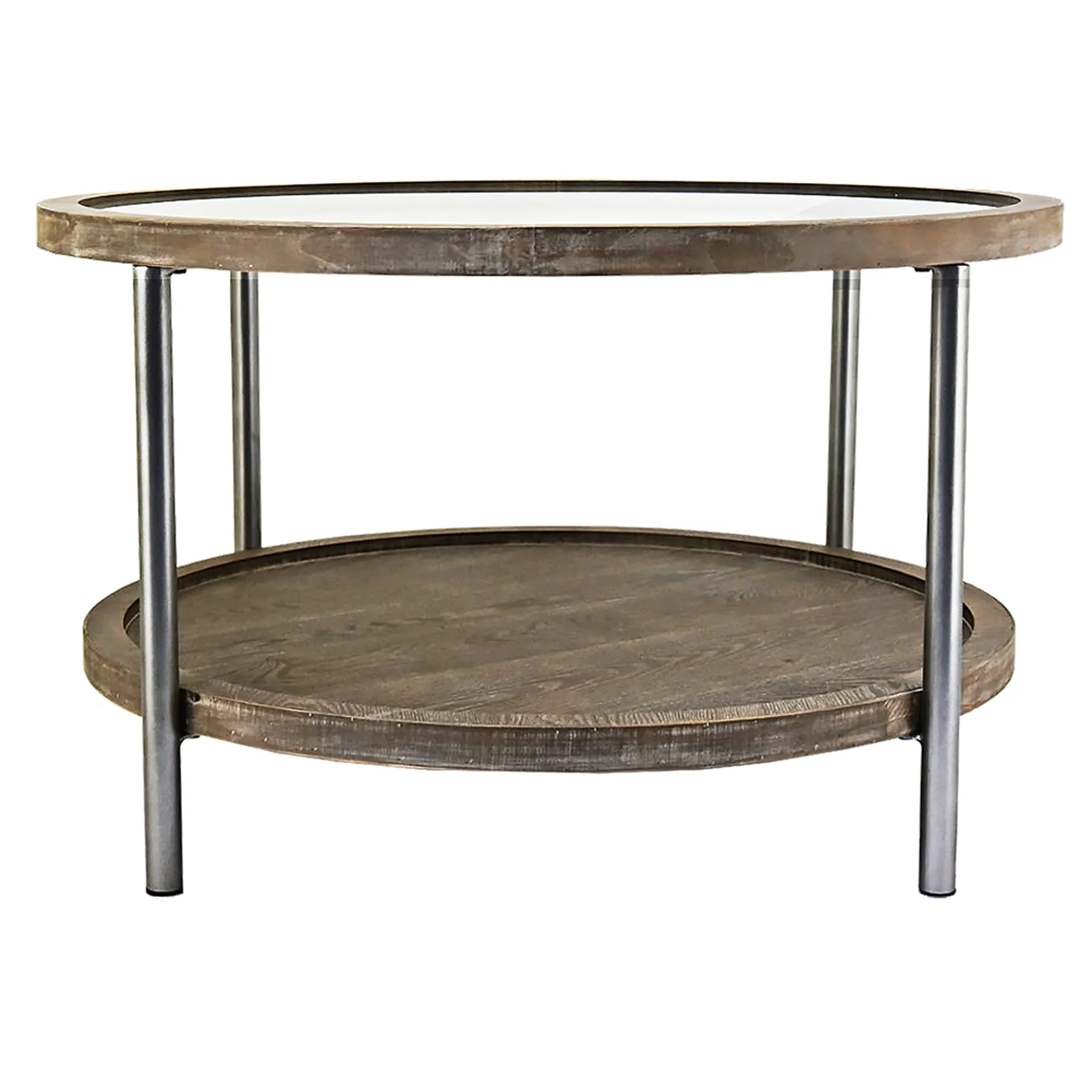 * Hudson Glass-Top Round Coffee Table Cheaper< Coffee & End Tables