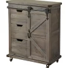 * Jacob 3-Drawer Sliding Barn Door Cabinet Flash Sale< Cabinets & Chests