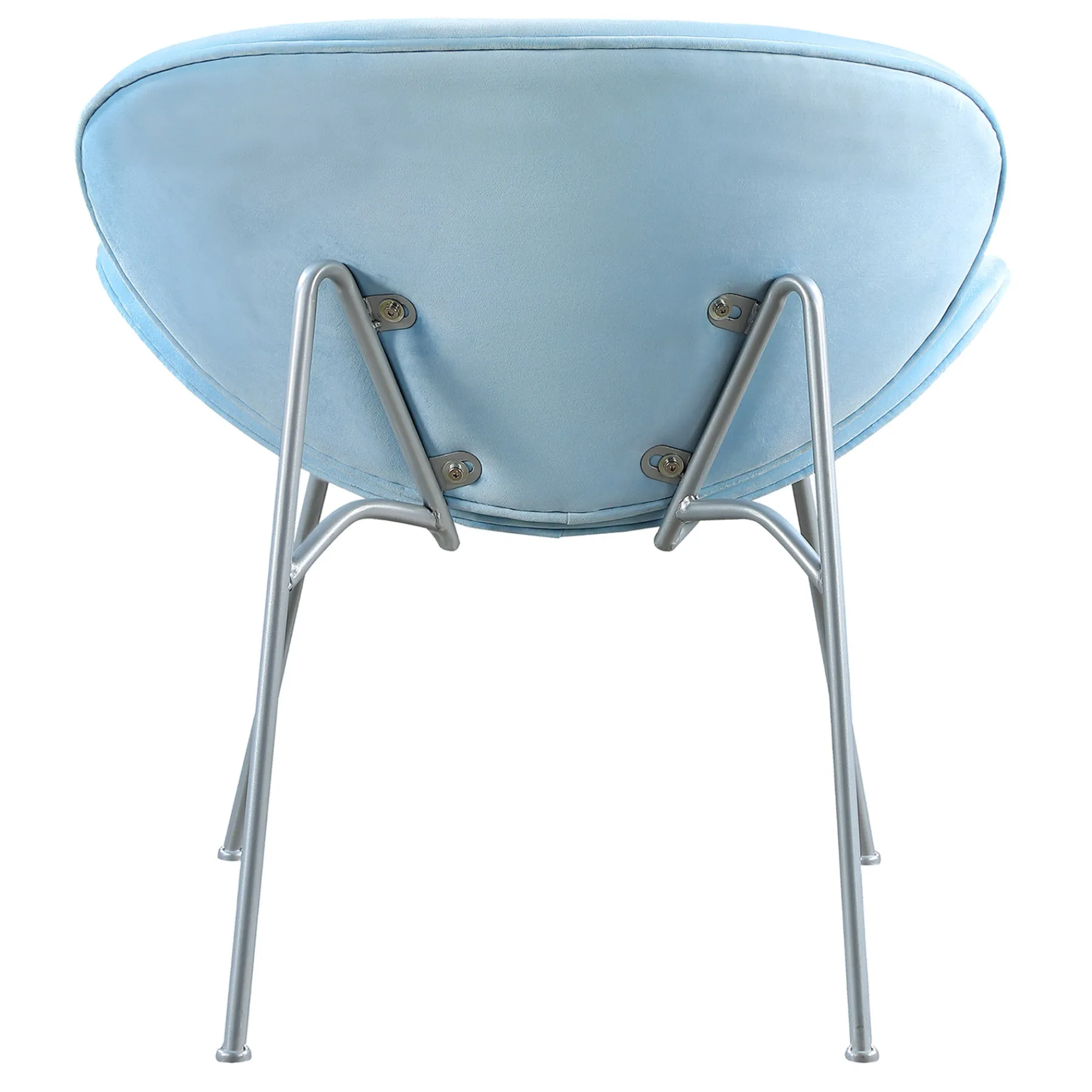 * Jagger Accent Chair With Silver Metal Legs, Blue Outlet< Accent Chairs