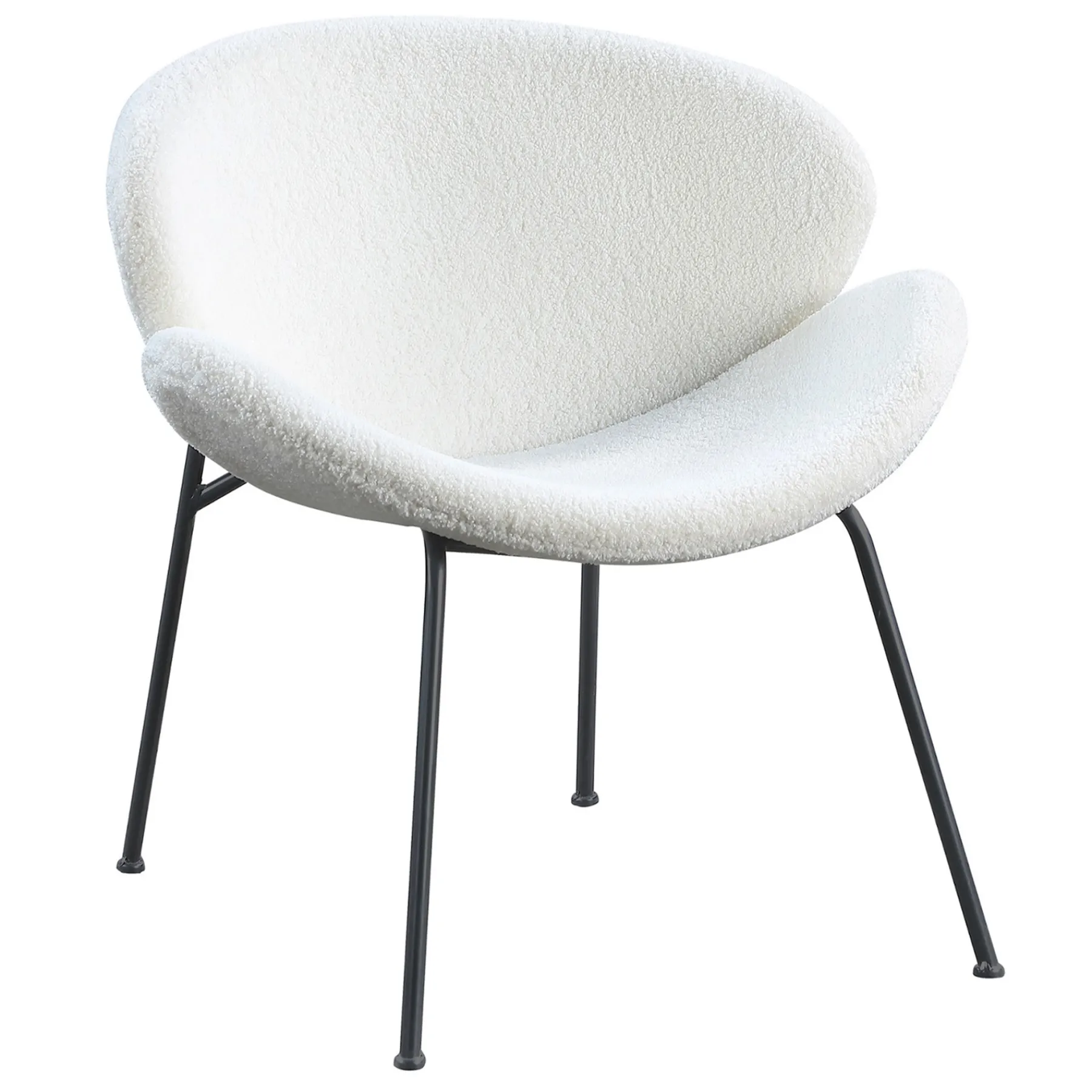 * Jagger White Sherpa Accent Chair Bargain Sale< Accent Chairs
