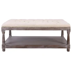 * Jardan Tufted Ottoman Natural Kd Opening Sales< Ottomans & Poufs