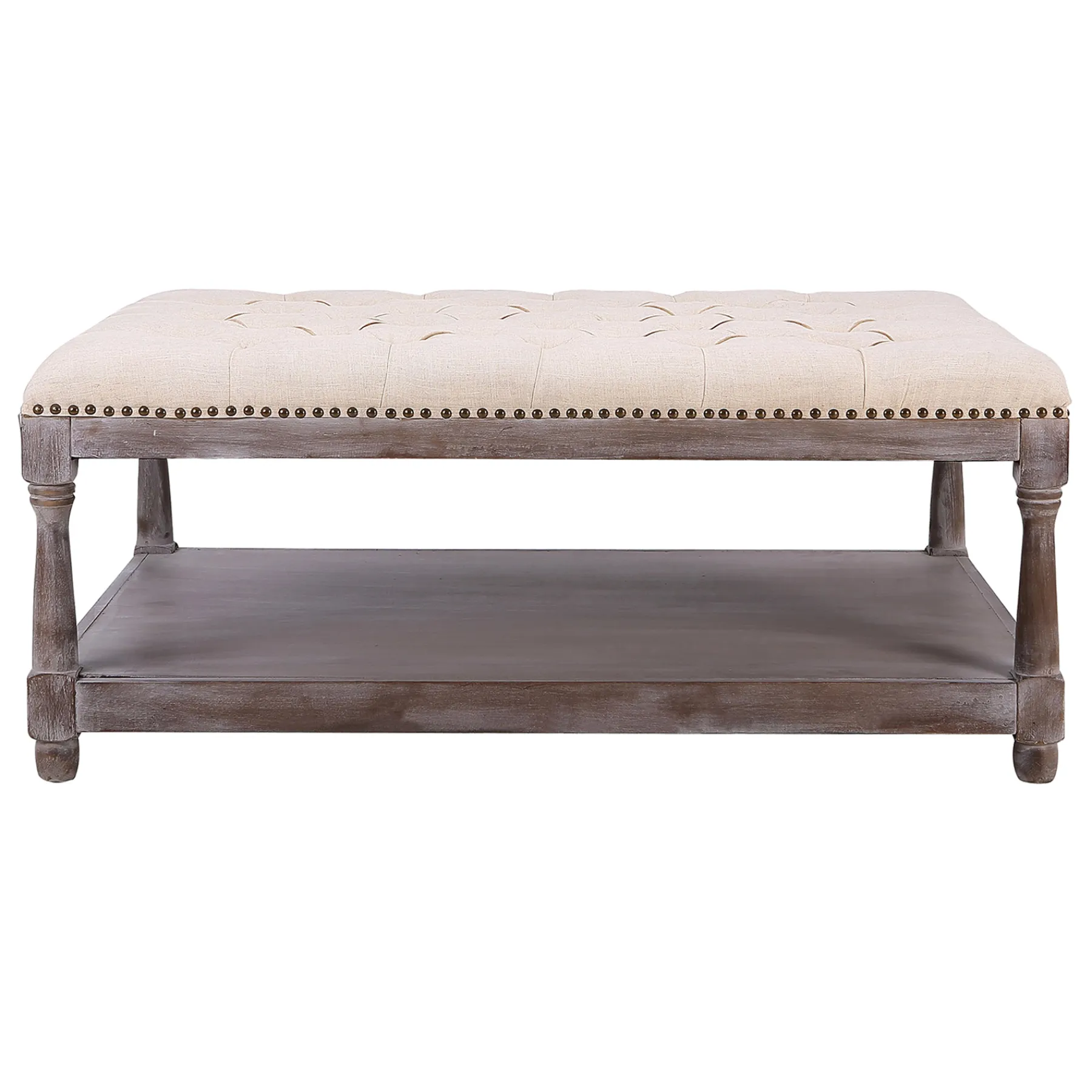 * Jardan Tufted Ottoman Natural Kd Opening Sales< Ottomans & Poufs