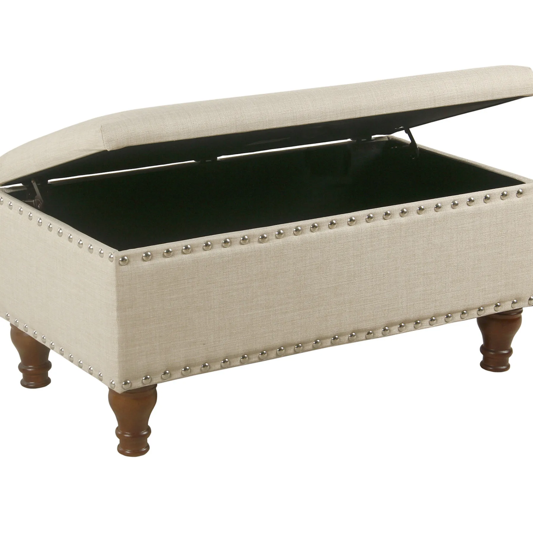 * Jasmine Linen Storage Ottoman, Natural Less Expensive< Stools & Benches