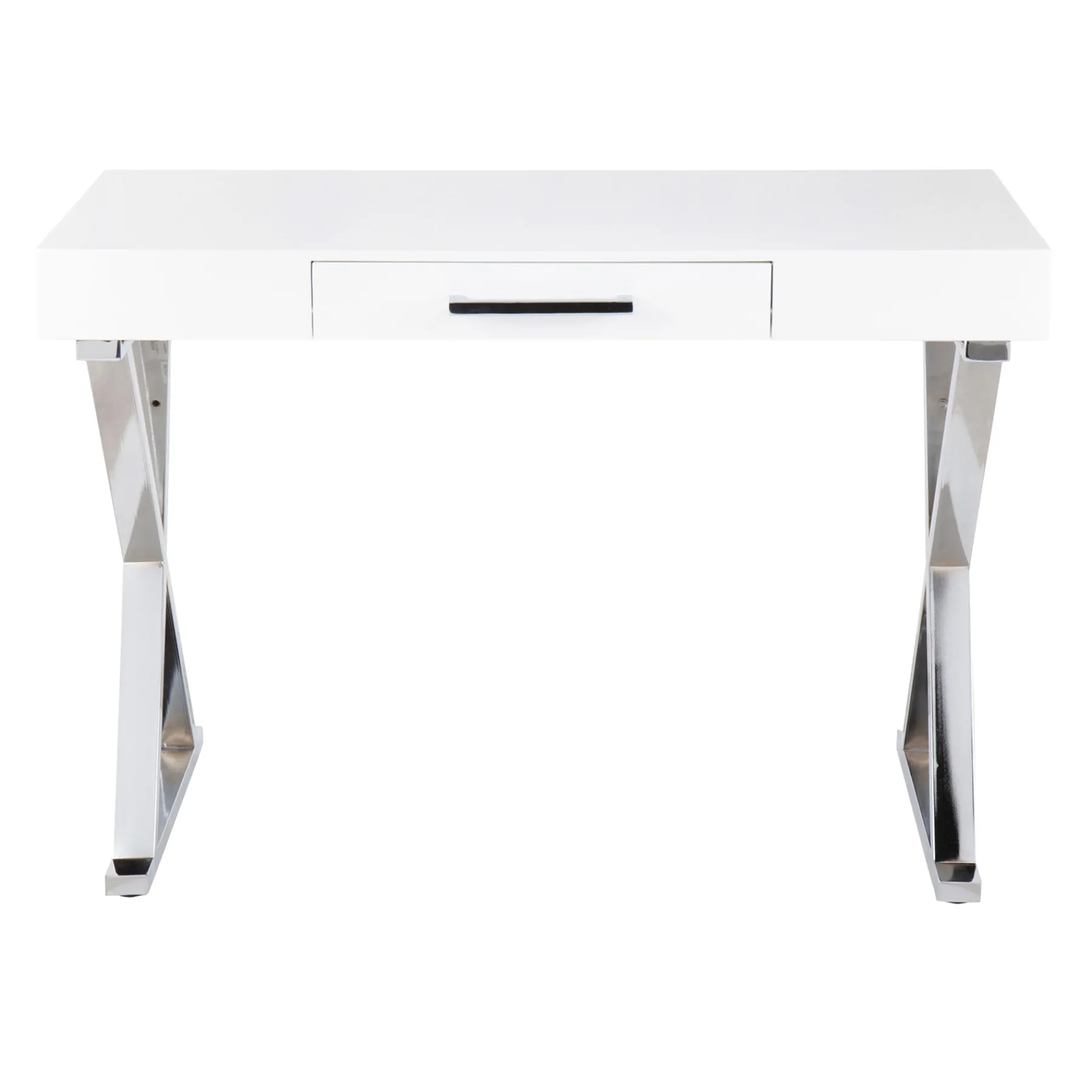 * Laila Ali Astrid Chrome Desk Bargain Sale< Office