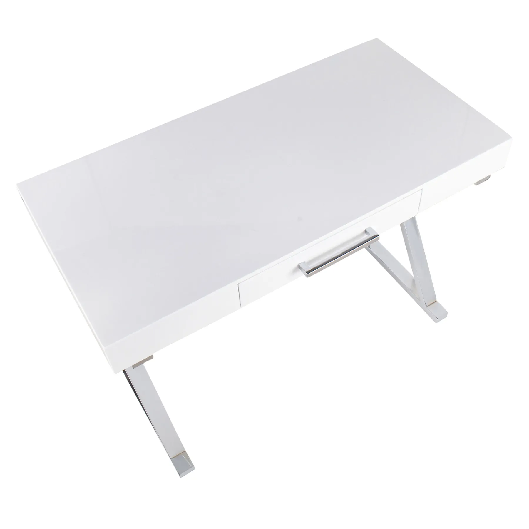 * Laila Ali Astrid Chrome Desk Bargain Sale< Office