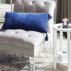* Laila Ali Grey Tufted Accent Chair With Clear Acrylic Legs Outlet< Accent Chairs